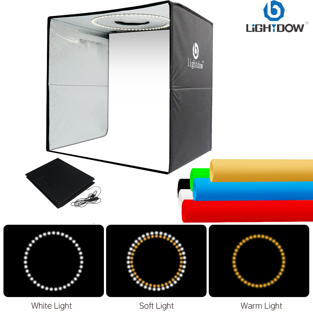 Photography Lighting Kit With Backdrop - Lightdow Photo Studio boîte à lumière