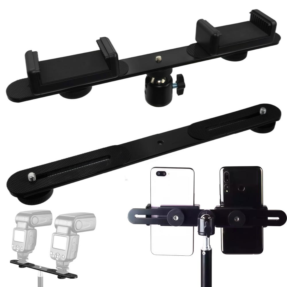 Support de fixation double pou - Photography Video Lighting Kit With Adjustable Tripod Stand avis et prix