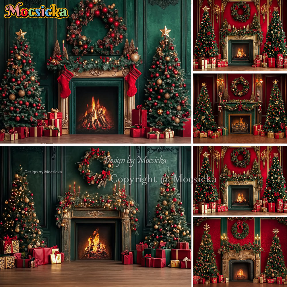 Mocsicka rouge cheminée de noë - Photography Lighting And Backdrop avis et prix