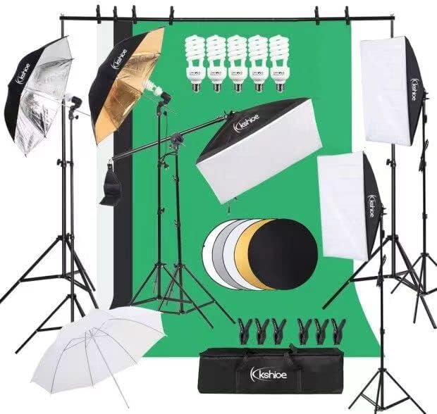 Kit d'éclairage de photographi - Photography Lighting Kit With Backdrop avis et prix