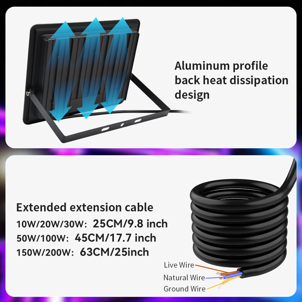 Projecteur LED RGB 100W 50W 30 - Photography Lighting Uk avis et prix