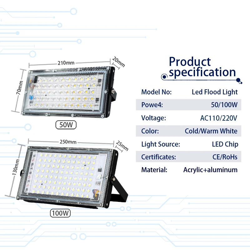 4 pièces/lot LED projecteur 50 - Photography Lighting Uk avis et prix