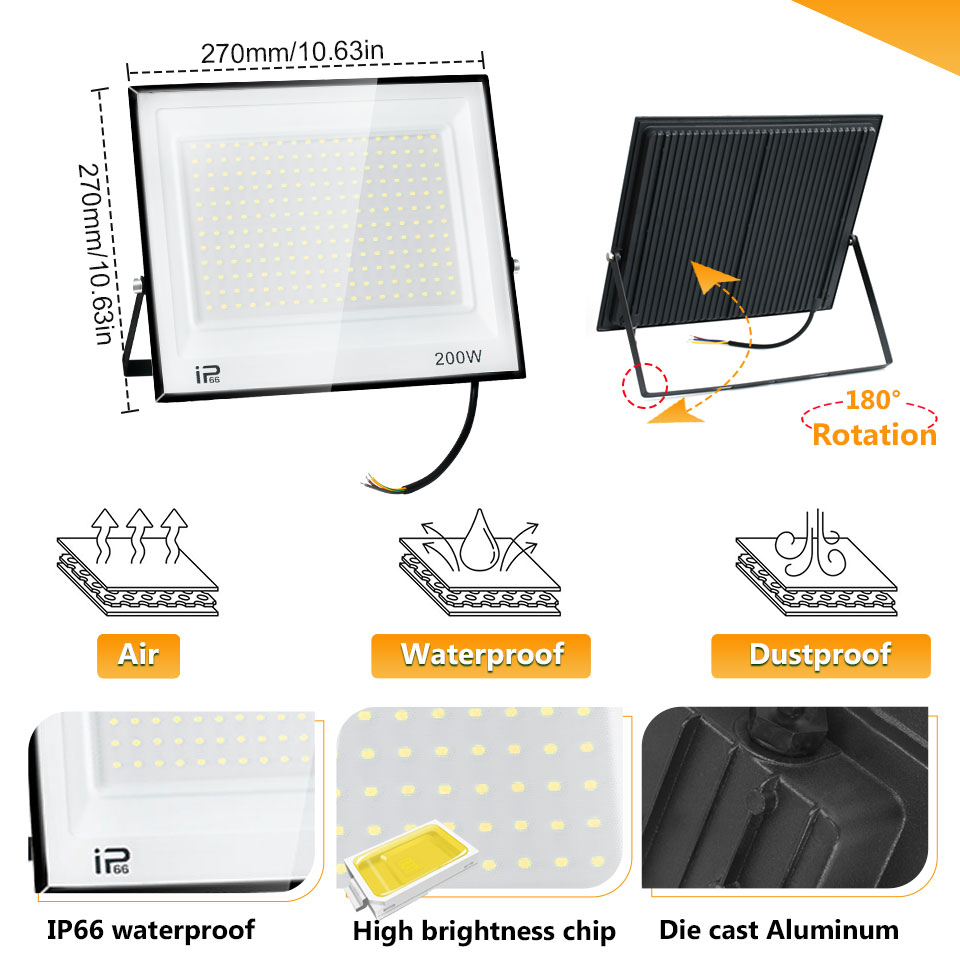Projecteur LED IP66 étanche 10 - Photography Lighting Uk avis et prix